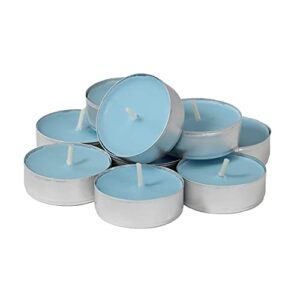 candlenscent colored tea light candles | unscented | light blue | made in usa (pack of 30)