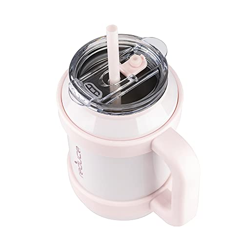 Reduce 32 oz Mug Tumbler, Stainless Steel with Handle - Keeps Drinks Cold up to 30 Hours - Sweat Proof, Dishwasher Safe, BPA Free - Pink Cotton, Opaque Gloss