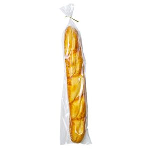 lesibag 100 bread bags with ties - vented micro perforated baguettes bags for homemade bread and bakery loaf adjustable reusable - 6 x 28 inch