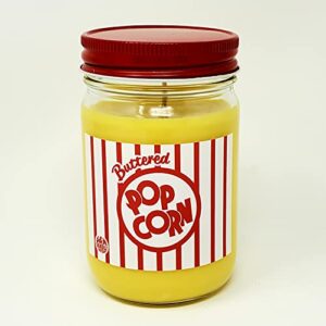 buttered popcorn candle ~ all natural premium soy candles ~ movie night 12oz jars (buttered popcorn)