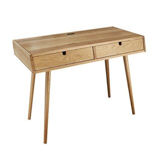 american trails freedom made of solid american desk with usb ports, natural oak (new)