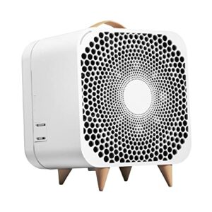 blueair pure fan auto, 3-speed hepasilent room fan, cools + cleans, removes allergens dust pollen for floor table desk and bedrooms, white, medium