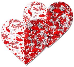 3000 pieces red silver heart confetti, valentine's day wedding anniversary party table scatter confetti decoration, valentines metallic foil glitter heart sequin