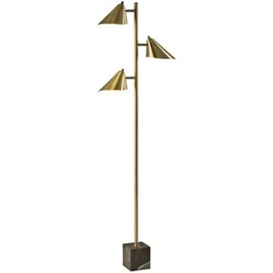 adesso 4248-21 hawthorne 68 inch 40.00 watt antique brass tree floor lamp portable light