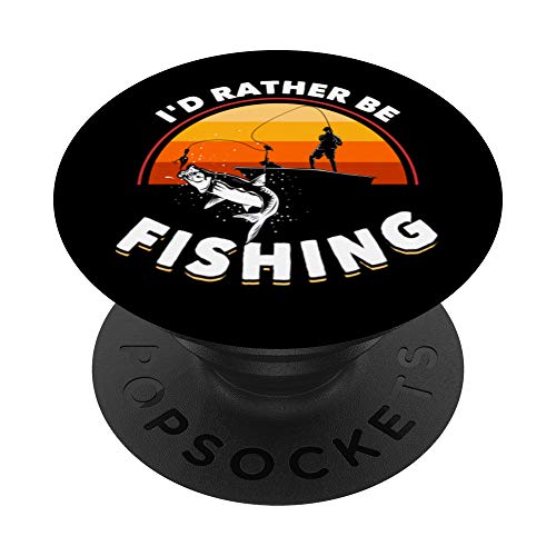 Retro Fisherman Funny Fishing PopSockets PopGrip: Swappable Grip for Phones & Tablets