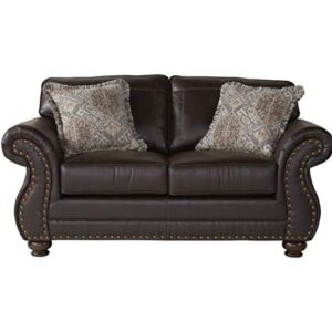 Roundhill Furniture Leinster Love Seats, Espresso