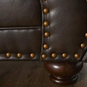 Roundhill Furniture Leinster Love Seats, Espresso