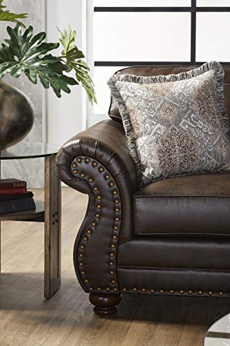 Roundhill Furniture Leinster Love Seats, Espresso