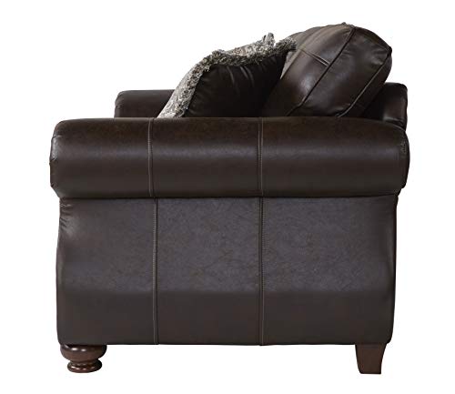 Roundhill Furniture Leinster Love Seats, Espresso