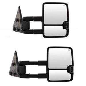 AKKON - For 03-06 Chevy Silverado Suburban Tahoe GMC Sierra Yukon Pickup Truck Extending Power Heated Tow Mirrors w/Smoked Signal