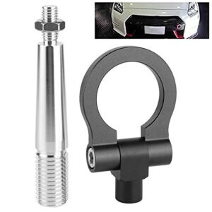 Screw-on Tow Hook, Tow Hook for JDM Style Car Front Bumper Screw on Track Racing Towing Ring Fit for Infiniti FX35/FX45/FX50 QX7 (Black)