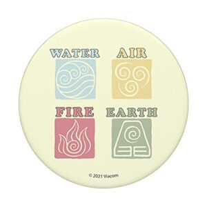 Avatar: The Last Airbender Nation Elements Symbols PopSockets PopGrip: Swappable Grip for Phones & Tablets