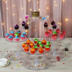 Efavormart Lovely 8 Tier Acrylic Crystal Glass Clear Cake Dessert Decorating Stand for Birthday Party Wedding