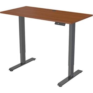 lorell height-adjustable 2-motor desk, brown