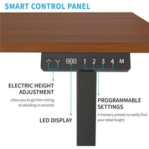 Lorell Height-Adjustable 2-Motor Desk, Brown