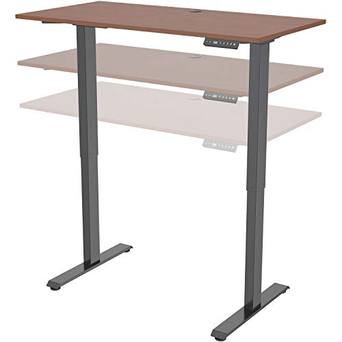 Lorell Height-Adjustable 2-Motor Desk, Brown