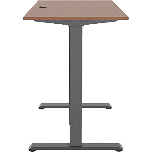 Lorell Height-Adjustable 2-Motor Desk, Brown