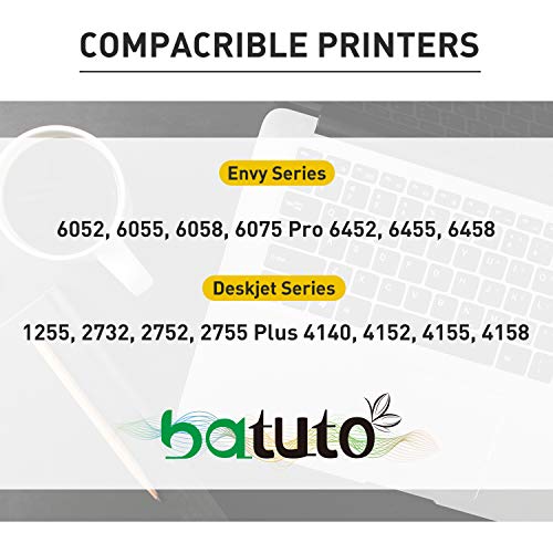 batuto Remanufactured for HP 67 Ink Cartridges Color Replacement for Printer Ink HP 67 Envy 6052 6055 Pro 6452 6455 6458 DeskJet 1255 2732 2752 2755 DeskJet Plus 4140 4152 4155 4158 (1 Tri-Color)