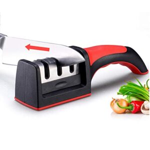 micpang knife sharpener 3 stage knife sharpening tool for dull steel, paring, chefs and pocket knives to repair, restore and polish blades