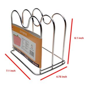 LENITH Stainless Steel Wire Cutting Board Holder, Cutting Board Rack Organizer Kitchen with 2 Sectional