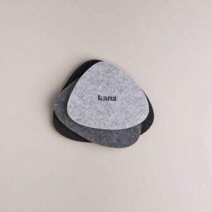 kana 3-piece felt trivets | pot holders for kitchen to protect countertops from heat, moisture and scratches | hot pads for kitchens, tables and counter tops | heat resistant cooking pot holder set