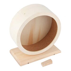 hamster running wheel silent wooden pet house funny wheel running rest small animal exercise wheels (m)