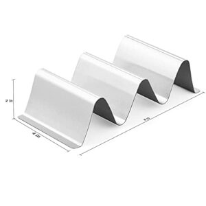 Taco Holder Stand,Set of 6 Stainless Steel Taco Tray,Stylish Taco Shell Holders, Rack Holds Up to 3 Tacos Each Keeping Shells Upright, Health Material Taco Rack by RTT -Oven,Grill and Dishwasher Safe