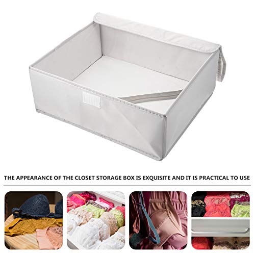 Cabilock Socks Underwear Cloth Drawer Organizer Cabinet Closet Organizer Storage Box with Lid for Clothes Socks Lingerie Underwear Ties