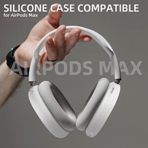 Seltureone Silicone Case Cover for AirPods Max, Anti-Scratch No Yellowing Accessories for AirPods Max, Precise Fit, Scratch-Resistant, Lightweight and Stylish (White)