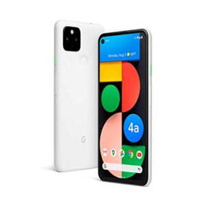 google pixel 4a with 5g - android phone - new unlocked smartphone with night sight and ultrawide lens - clearly white (renewed)