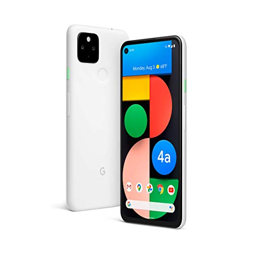 Google Pixel 4a with 5G - Android Phone - New Unlocked Smartphone with Night Sight and Ultrawide Lens - Clearly White (Renewed)