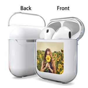DuroCase Protective Cover Compatible with Airpods Case 1st & 2nd Generation, Duo Shield Protective Case with Keychain (Custom Photo)