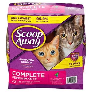 scoop away complete performance, scented cat litter, 42 pounds