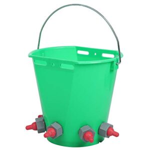 Cow Feeder Bucket Plastic Multiple Nipples 8L High Capacity Lamb Milk Feed Bucket Sheep Milk Feeding Bucket for Cattle Sheep Livestock(#5)