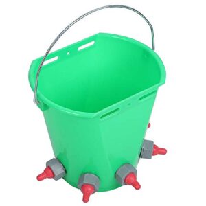 Cow Feeder Bucket Plastic Multiple Nipples 8L High Capacity Lamb Milk Feed Bucket Sheep Milk Feeding Bucket for Cattle Sheep Livestock(#5)