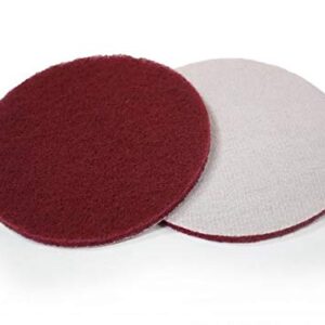 Insta Finish 6" Round Hook & Loop DA Scuff Pads - 50 Pack (Maroon)