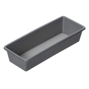 oggi non-slip organizer - 3.75" x 9.75", gray/lt gray - ideal for organizing kitchen drawers, office, desk, silverware, kitchen utensils, cosmetics and bathrooms