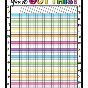 Carson Dellosa Kind Vibes Incentive Chart—Motivational Progress Tracker, Colorful Grid for Tracking Student Behavior, Responsibility Chart for Kids (17" x 22")