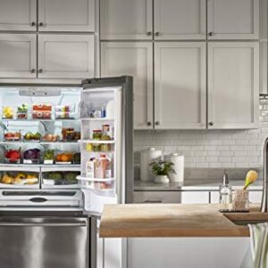 Spectrum Diversified Hexa in-Fridge Large Refrigerator Bin for Storage and Organization of Fruit Vegetables Produce and More, 15 x 3.75 x 4.25, Clear/Dark Gray