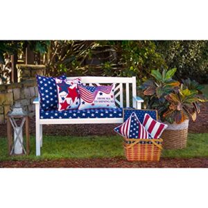 Pillow Perfect Outdoor/Indoor Patriotic Midland Americana Throw Pillows, 2 Count (Pack of 1), Red