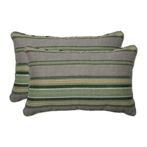 pillow perfect outdoor | indoor terrace sunrise rectangular throw pillow (set of 2), 11.5 x 18.5 x 5, green