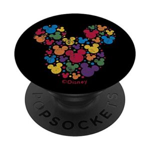 disney mickey mouse icon heart rainbow popsockets popgrip: swappable grip for phones & tablets