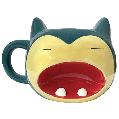 Platopotato Coffee Cup 1000ml Large Capacity Mug 3D Snorlax Mug Cartoon Ceramic Water Cup Milk Coffee Tea Mark Cup Mug Boys Girl Gift Cups totor