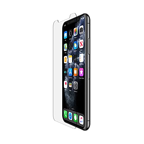 Belkin Screen Protector for Apple iPhone 11 Pro Max or iPhone XS Max with Antimicrobial-Treated and Included Easy Align Tray for Simple, Bubble Free Installation, ScreenForce TemperedGlass