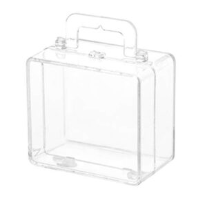 hammont suitcase shaped acrylic candy boxes - 12 pack - 2.55"x1.96"x1.18"- perfect for weddings, birthdays, party favors and gifts | designer cute clear lucite plastic treat containers