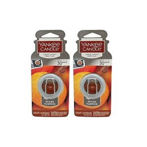 yankee candle spiced pumpkin smart scent car vent clip, 2 pack
