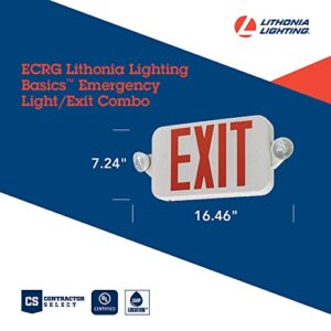 Lithonia Lighting RD M6 ECRG LED Emergency Light/Exit Combo Red/Green switchable, Round Lamp Heads, White