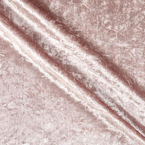 72" Shadow Crushed Velvet Blush, Fabric by the Yard