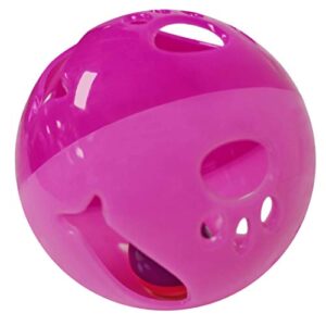 lovinpup cat ball toy with bell larger size, bells jingle as balls roll, cat toy for small or large cats, or other animals (pink - 1 pack)