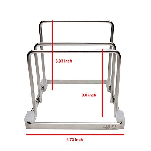 LENITH Small Size Stainless Steel Wire Cutting Board Holder, Cutting Board Rack Organizer Kitchen (Small)